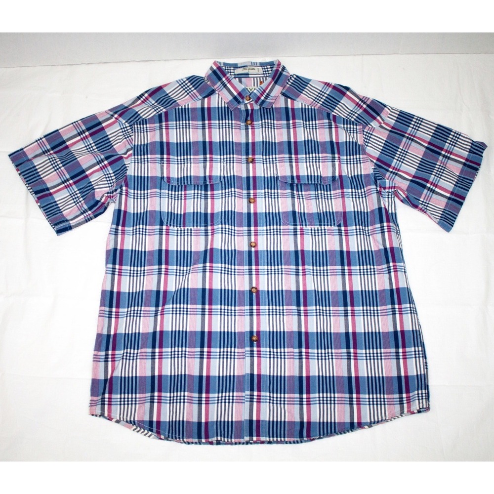 Orvis Mens Short Sleeve Button‎ Front Shirt Size Large